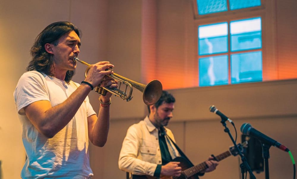 David Márquez Fàbrega playing trumpet live